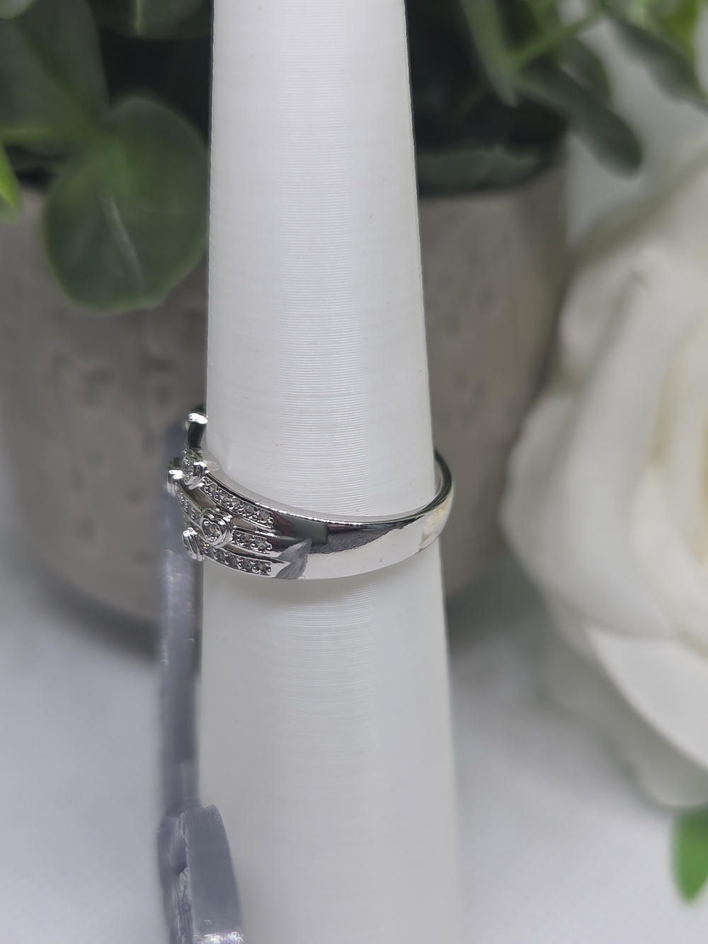 Sterling Silver Heart Stackable Ring Set - Picture 2 of 2